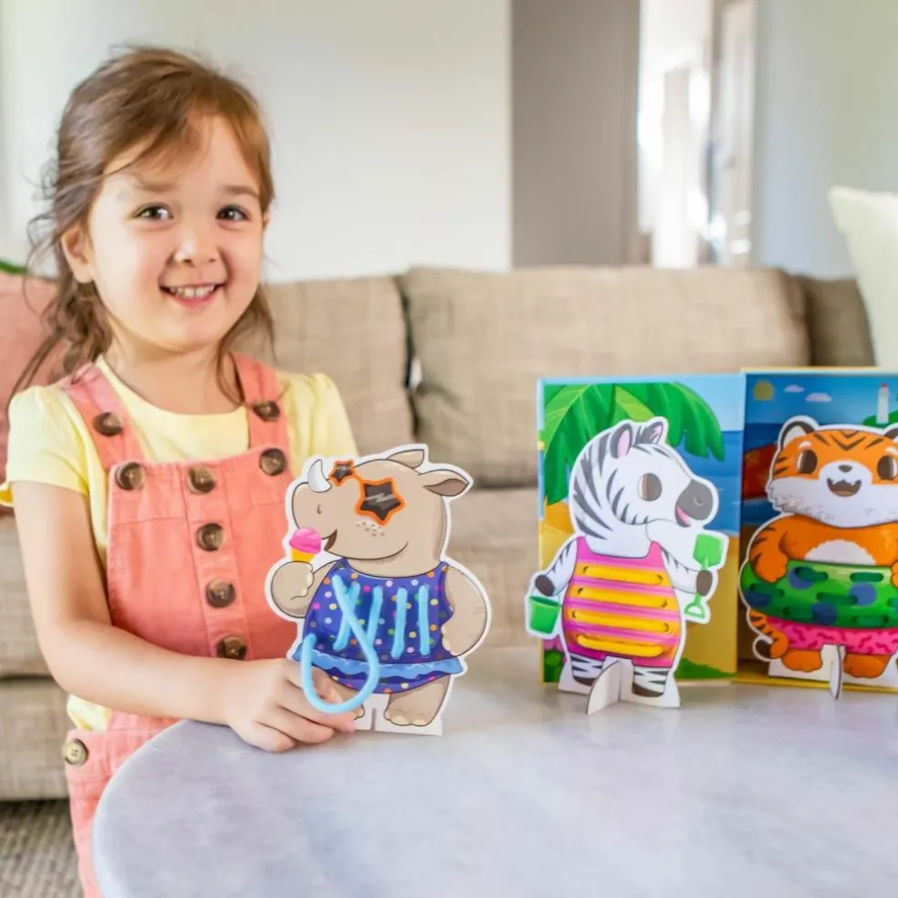 Cartes à lacer fête de la plage