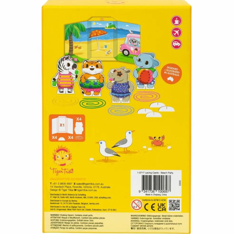 Cartes à lacer fête de la plage