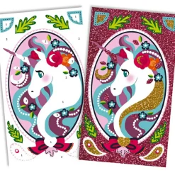 Cartes à pailleter Licornes Les ateliers du calme