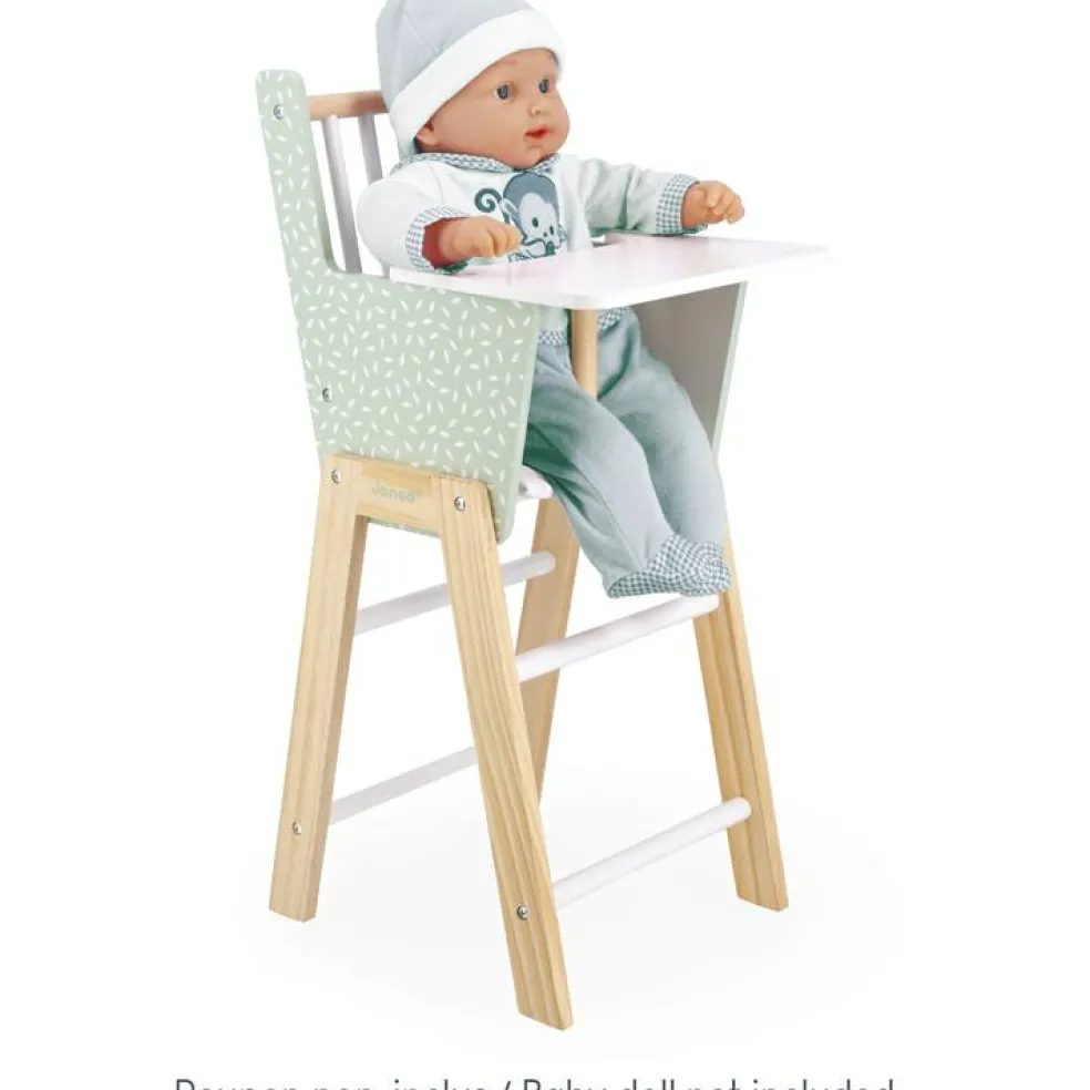 Chaise haute en bois Zen pour poupée