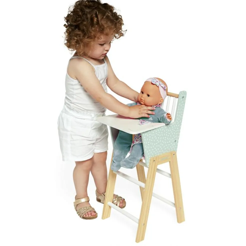 Chaise haute en bois Zen pour poupée
