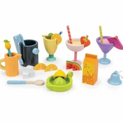 Chariot bar à jus et cocktails en bois