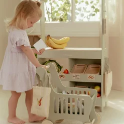 Chariot de courses en bois