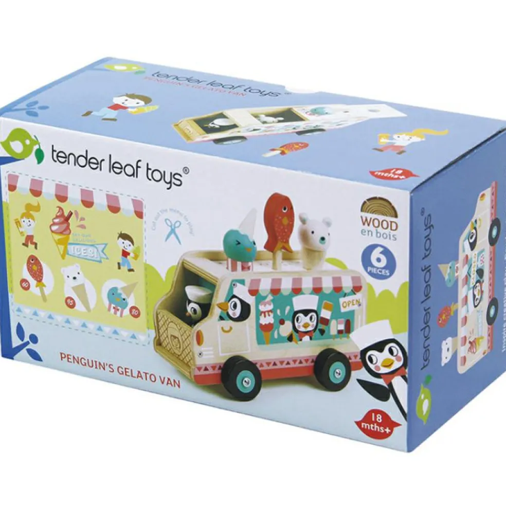 Chariot de crème glacée pingouins