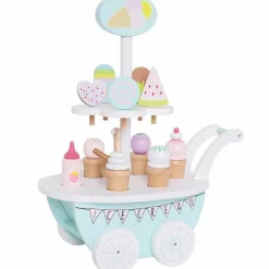 Chariot de crèmes glacées en bois