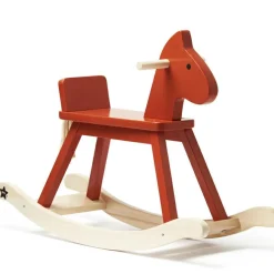 Cheval à bascule rouge orangé Carl Larsson