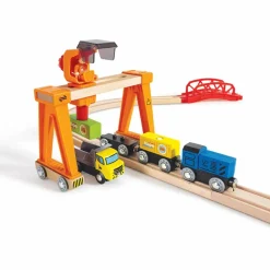 Circuit de train cargo et grue