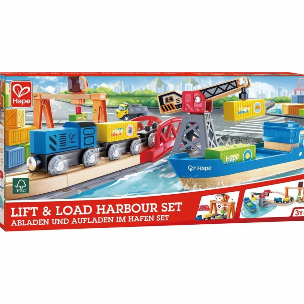 Circuit de train cargo et grue