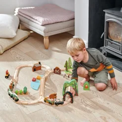 Circuit train en bois Pins sauvages (30 pièces)