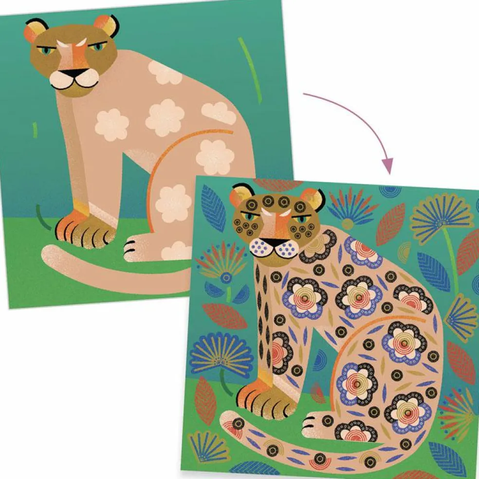 Coffret créatif Tampons Motifs et pelages