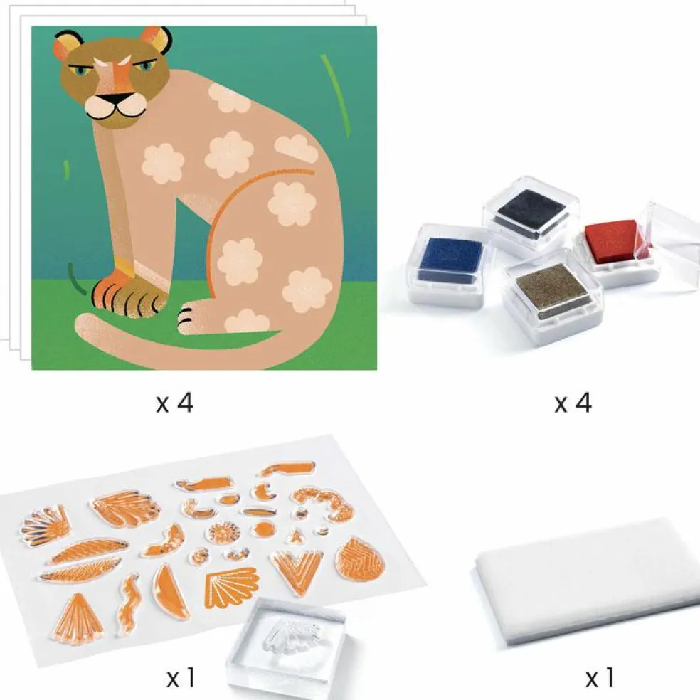 Coffret créatif Tampons Motifs et pelages