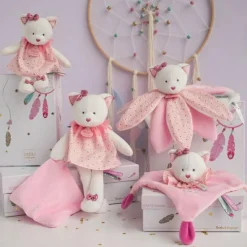 Coffret doudou pétales Chat Attrape-rêves