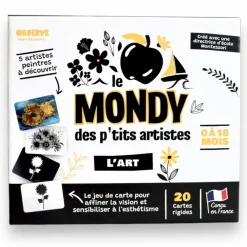Coffret Mondy des P'tits Artistes (20 cartes constratées en noir & blanc)