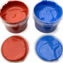 Coffret Nori 2 pots bleu + rouge peinture aux doigts naturelle et vegan