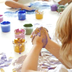 Coffret Nori 2 pots noir + blanc peinture aux doigts naturelle et vegan