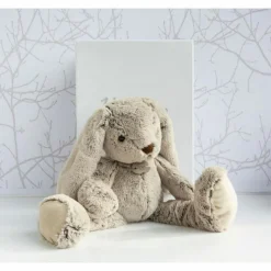 Coffret peluche Lapin Copains calins beige (50 cm)