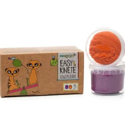 Coffret Suri 2 pots orange + violet pâte à modeler naturelle et vegan