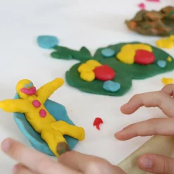 Coffret Suri 2 pots orange + violet pâte à modeler naturelle et vegan