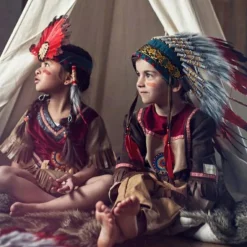 Coiffe indienne Ituha rouge