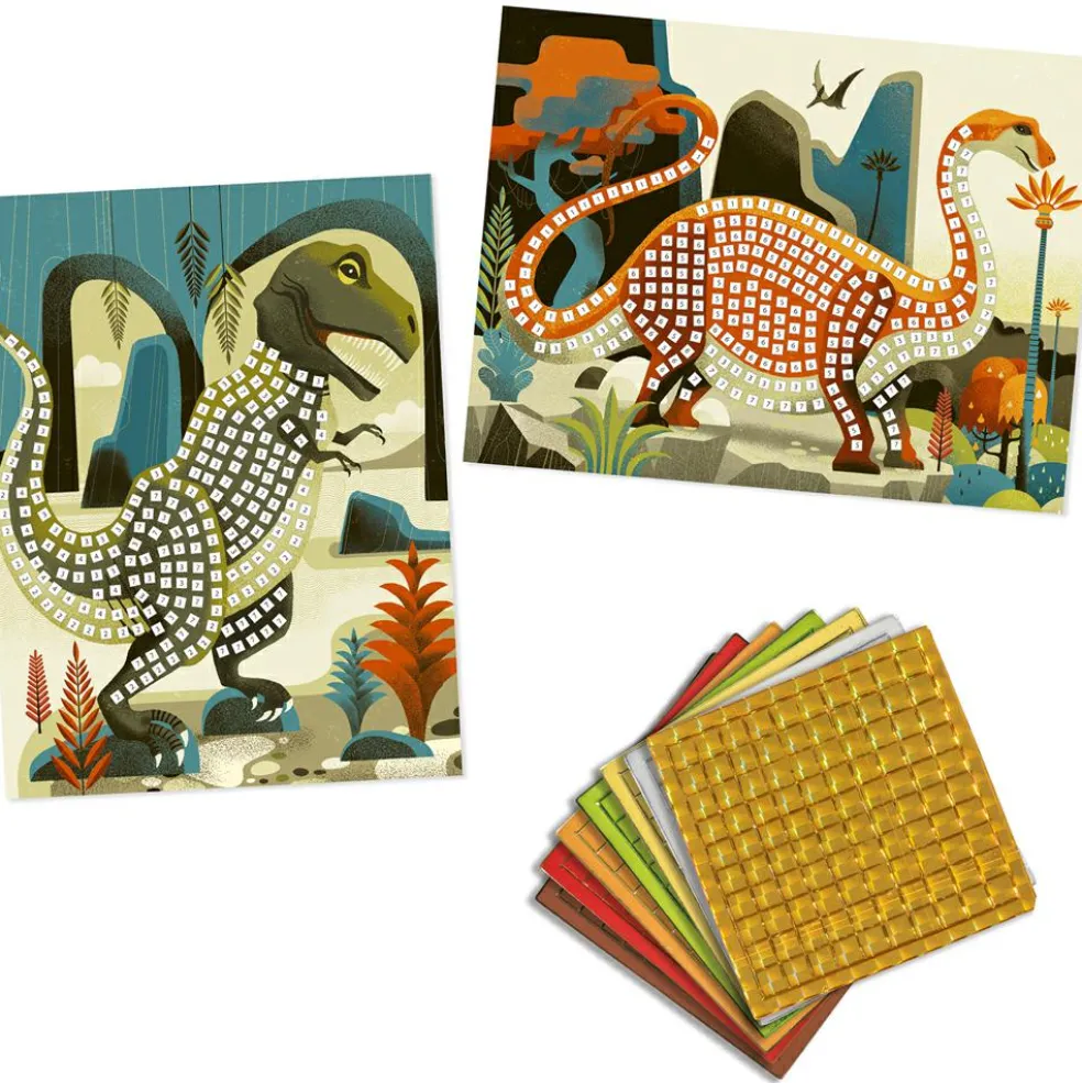 Collages mosaïques Dinosaures
