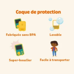 Coque de protection jaune pour baladeur Flam