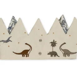 Couronne d'anniversaire en tissu Dino personnalisable