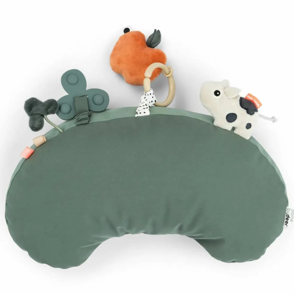 Coussin d'éveil Tummy time Tiny farm Vert