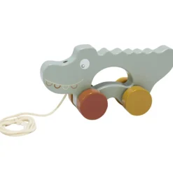 Crocodile en bois à tirer