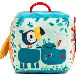 Cube d'activités sonore en tissu Jungle (13 cm)