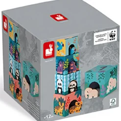 Cubes à empiler avec figurines Animaux WWF (5 cubes)