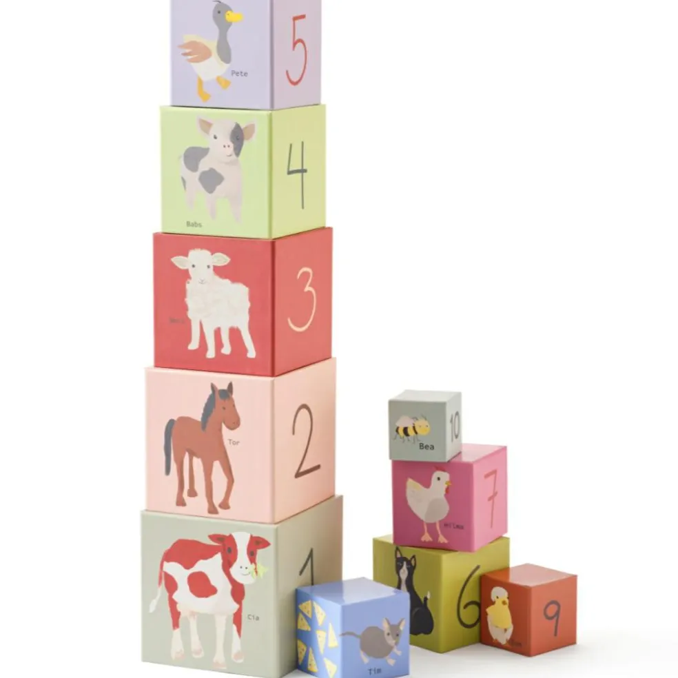 Cubes à empiler en carton Aiden