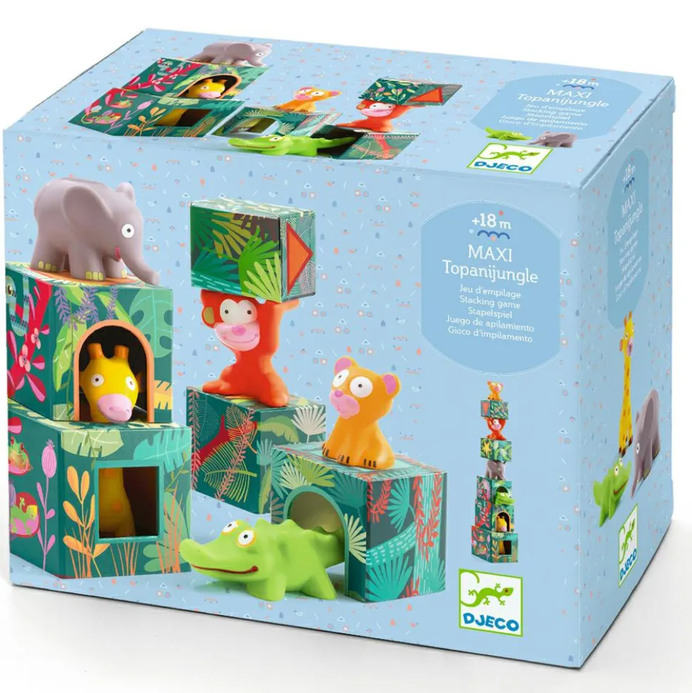 Cubes à empiler Maxi Topani jungle
