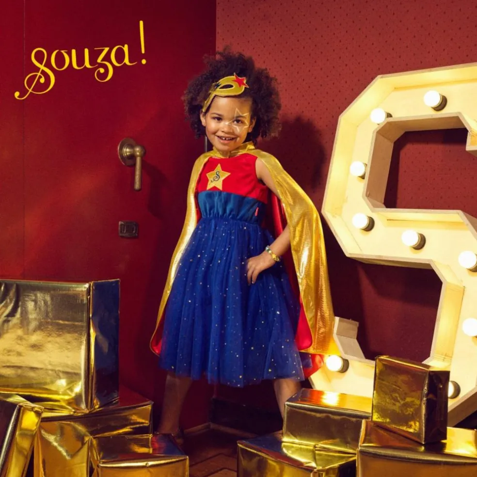 Déguisement Super Hero girl robe+cape (8-10 ans)