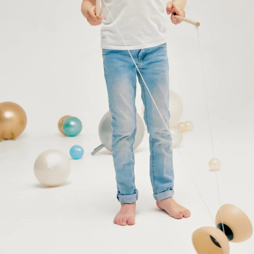 Diabolo beige pailleté