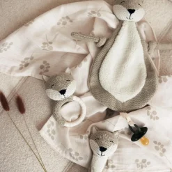 Doudou attache sucette Fox