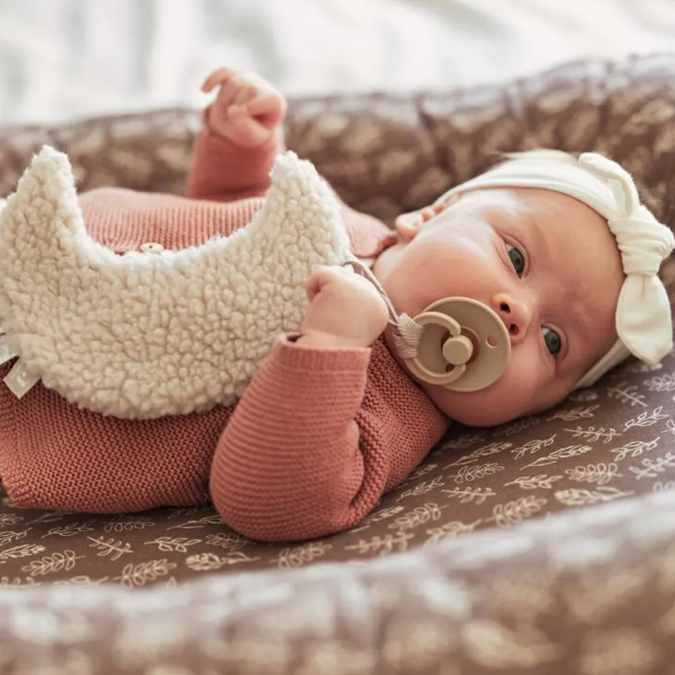 Doudou attache sucette Lune Nougat