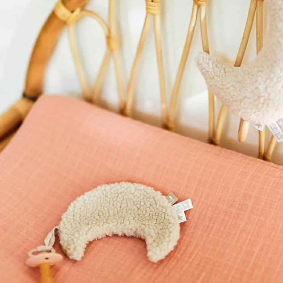 Doudou attache sucette Lune Nougat