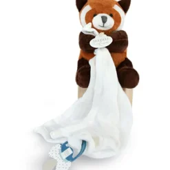 Doudou attache sucette Panda roux