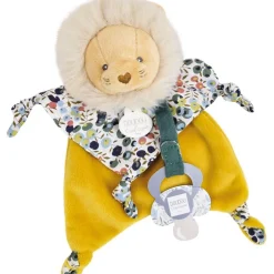 Doudou attache-sucette Boh'aime Lion (20 cm)