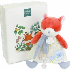 Doudou attache-sucette Romarin Le Renard (19 cm)