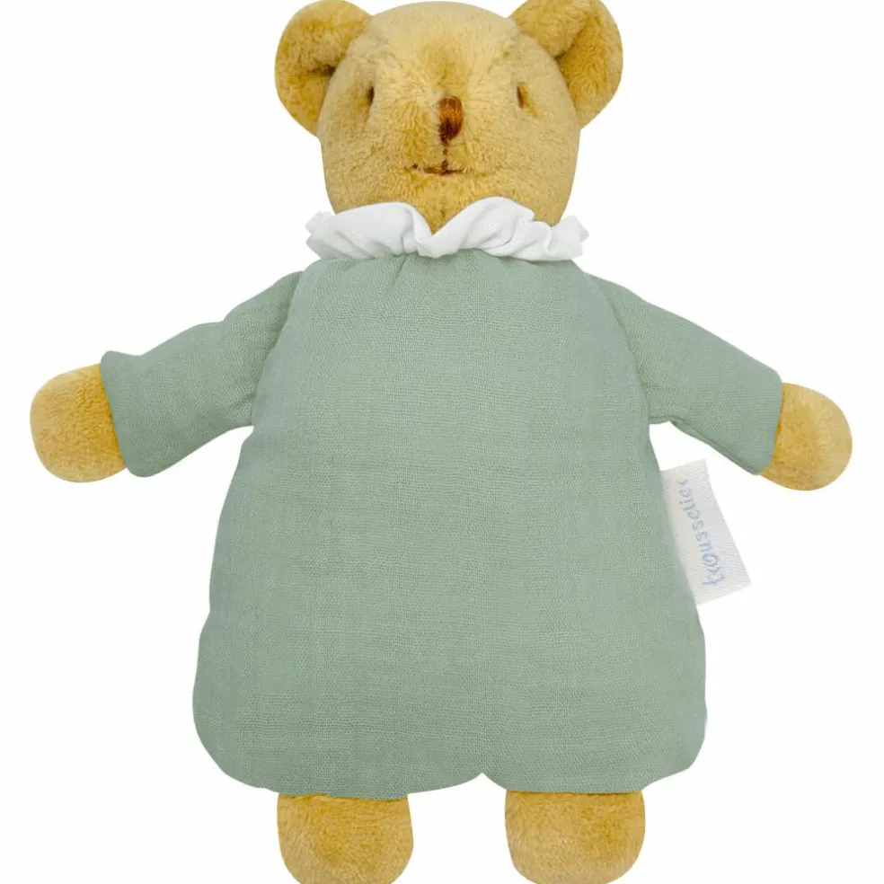 Doudou avec hochet Ours Celadon