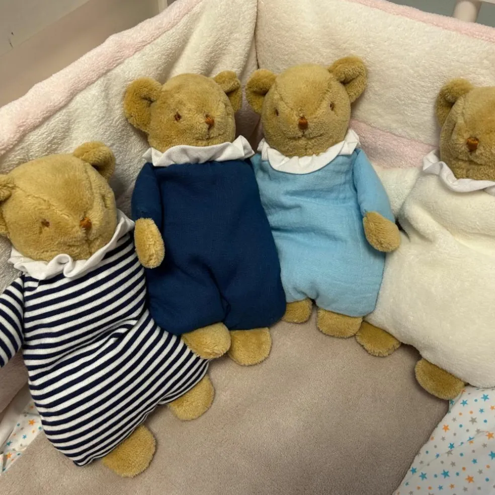 Doudou avec hochet Ours Marinière