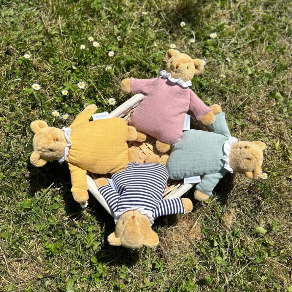 Doudou avec hochet Ours Marinière