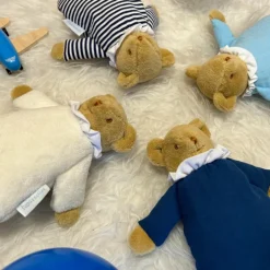 Doudou avec hochet Ours Marinière