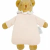 Doudou avec hochet Ours Rose poudré
