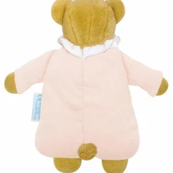 Doudou avec hochet Ours Rose poudré