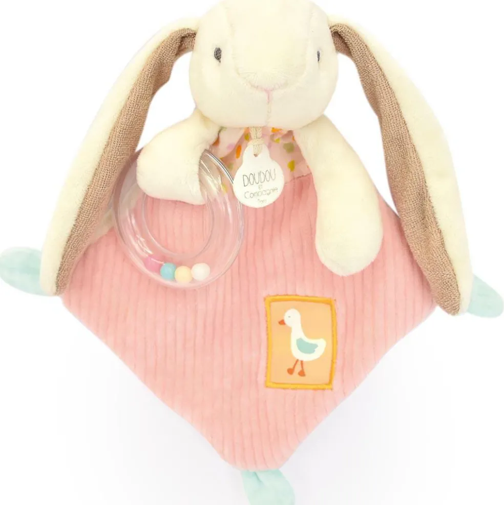 Doudou hochet Lapin Ciboulette Dans mon jardin (21 cm)