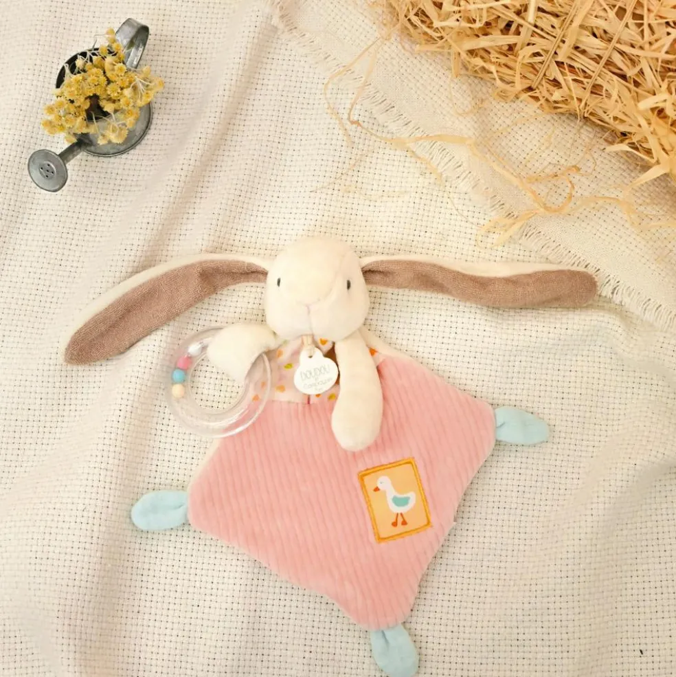 Doudou hochet Lapin Ciboulette Dans mon jardin (21 cm)