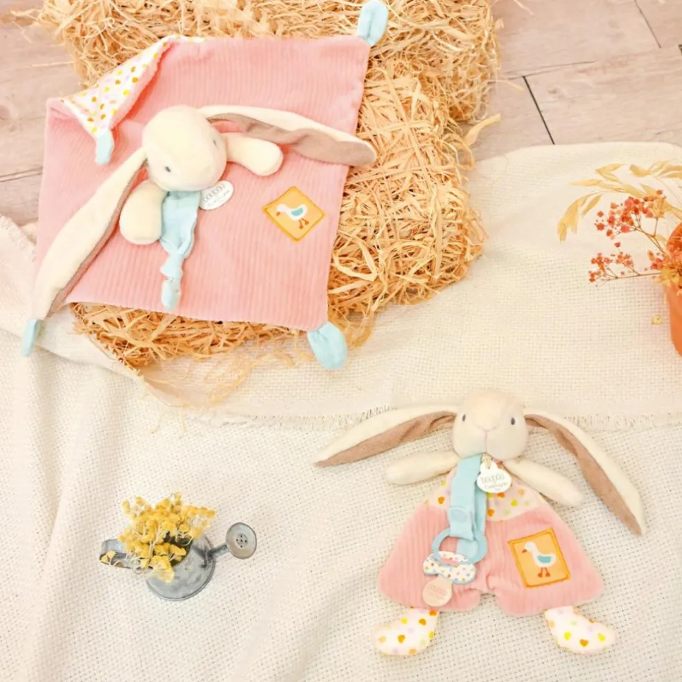 Doudou hochet Lapin Ciboulette Dans mon jardin (21 cm)