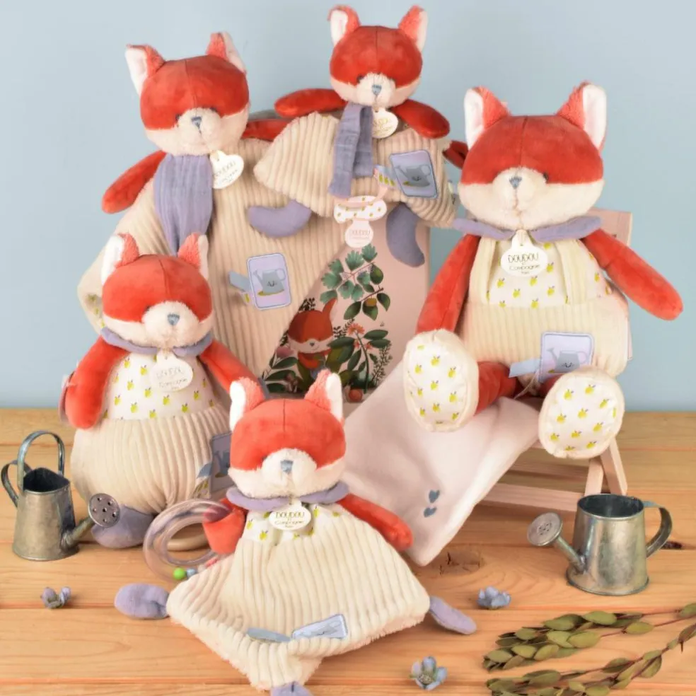 Doudou hochet Romarin Le Renard Dans Mon Jardin (21 cm)